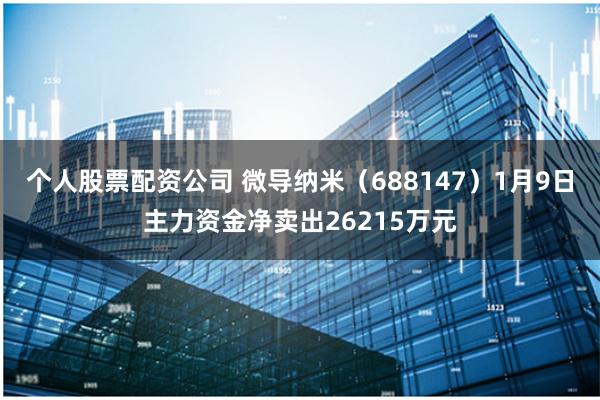 个人股票配资公司 微导纳米（688147）1月9日主力资金净卖出26215万元